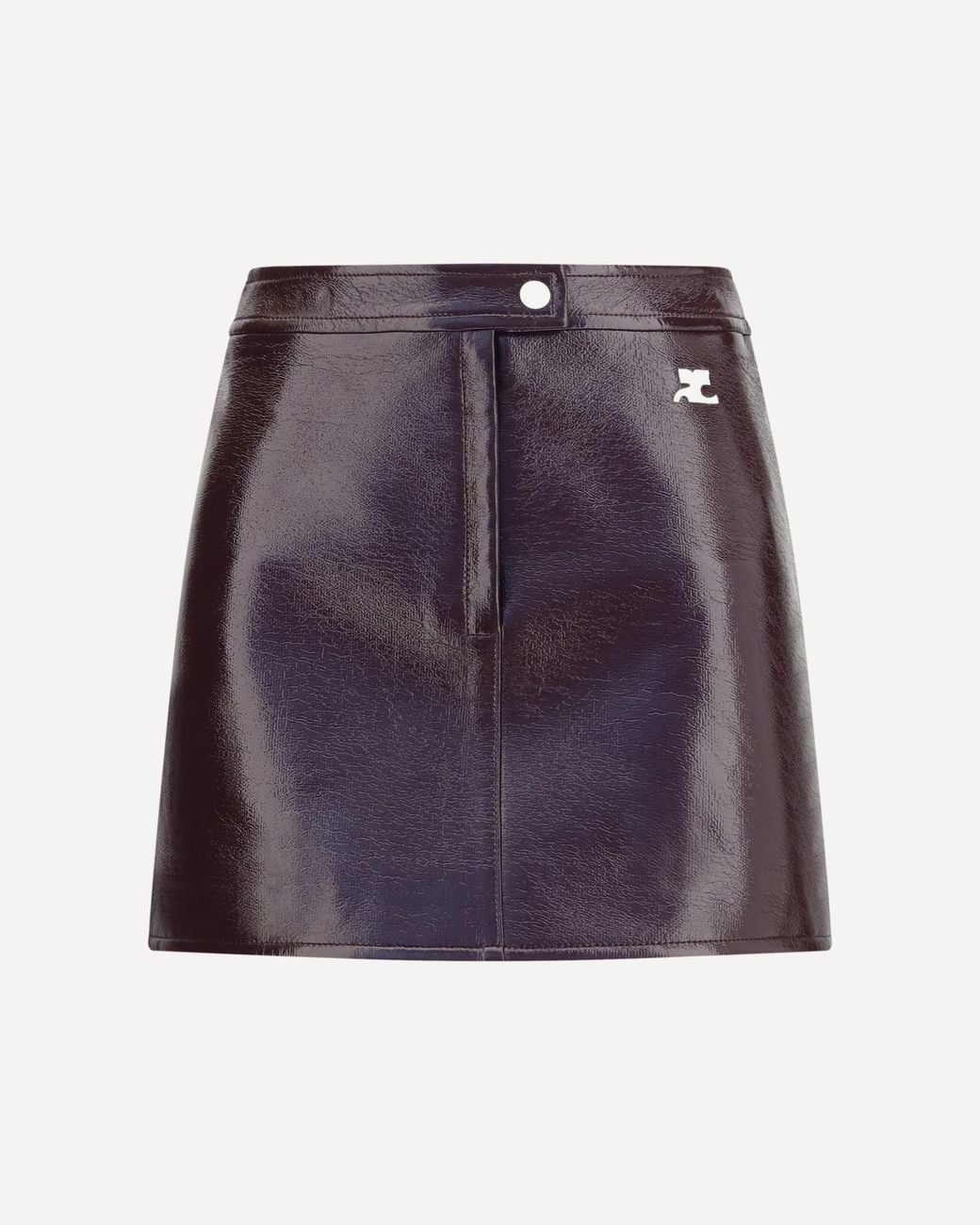 Courreges Purple Vinyl Mini Skirt