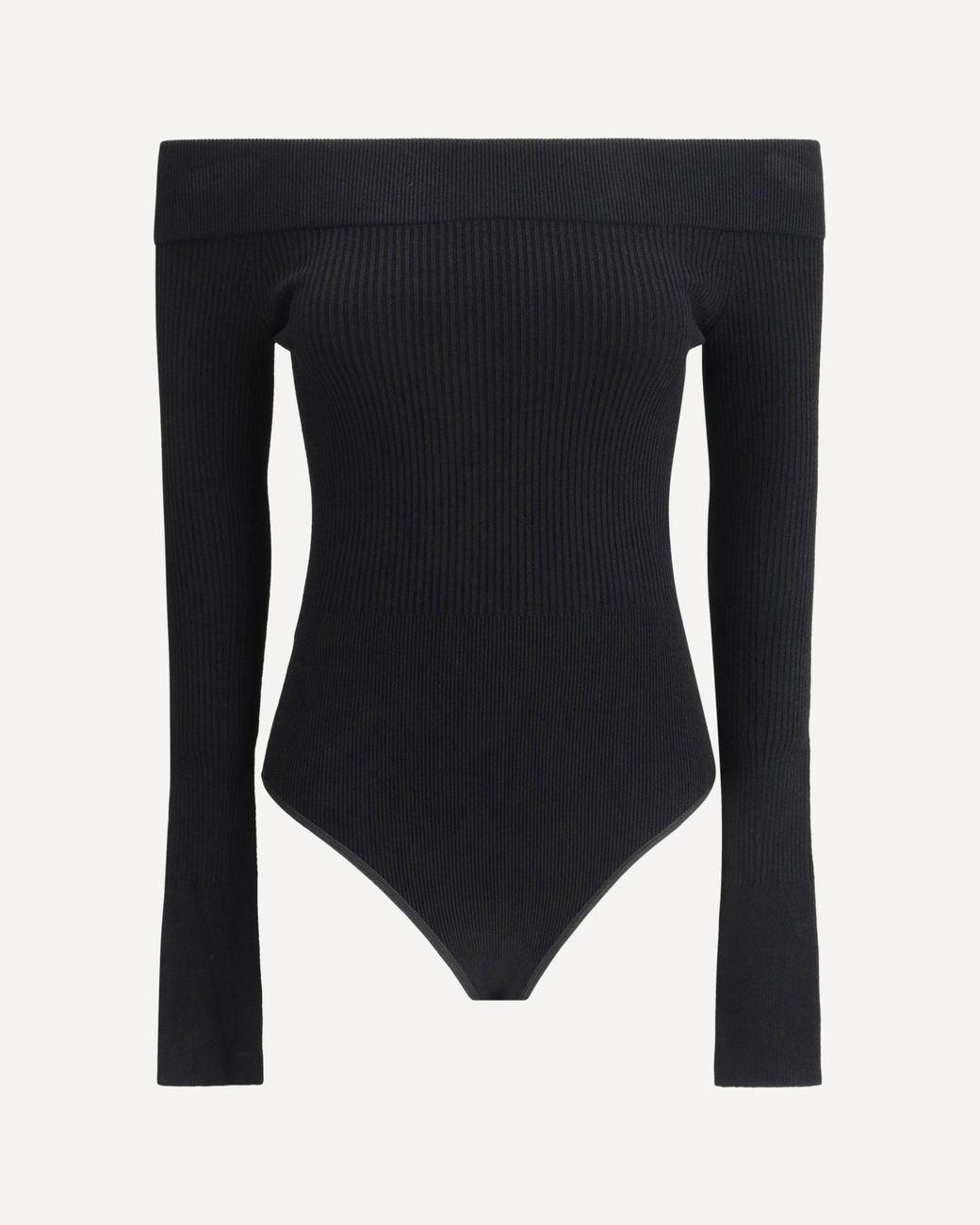 Alaïa Black Off-Shoulder Bodysuit