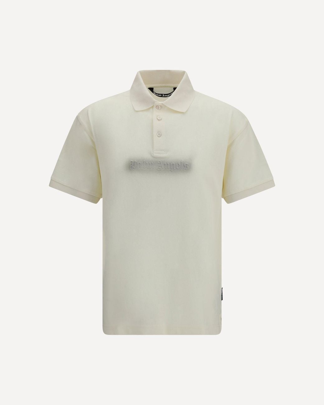 Palm Angels White Cotton Polo With Embroidered Logo