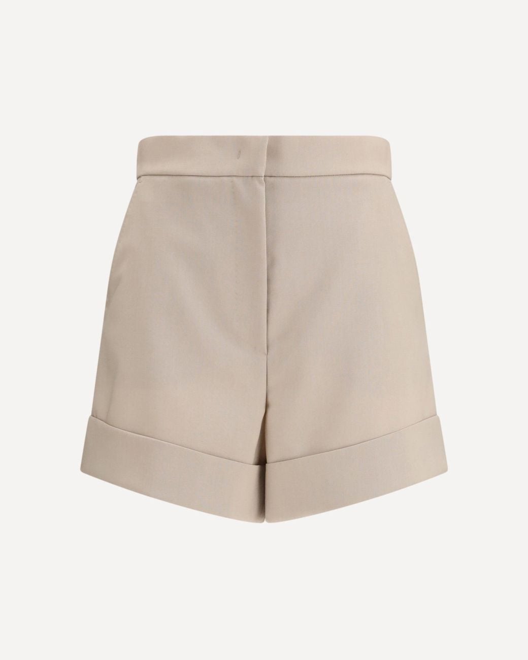 Max Mara Natural Mohair And Silk Canvas Shorts