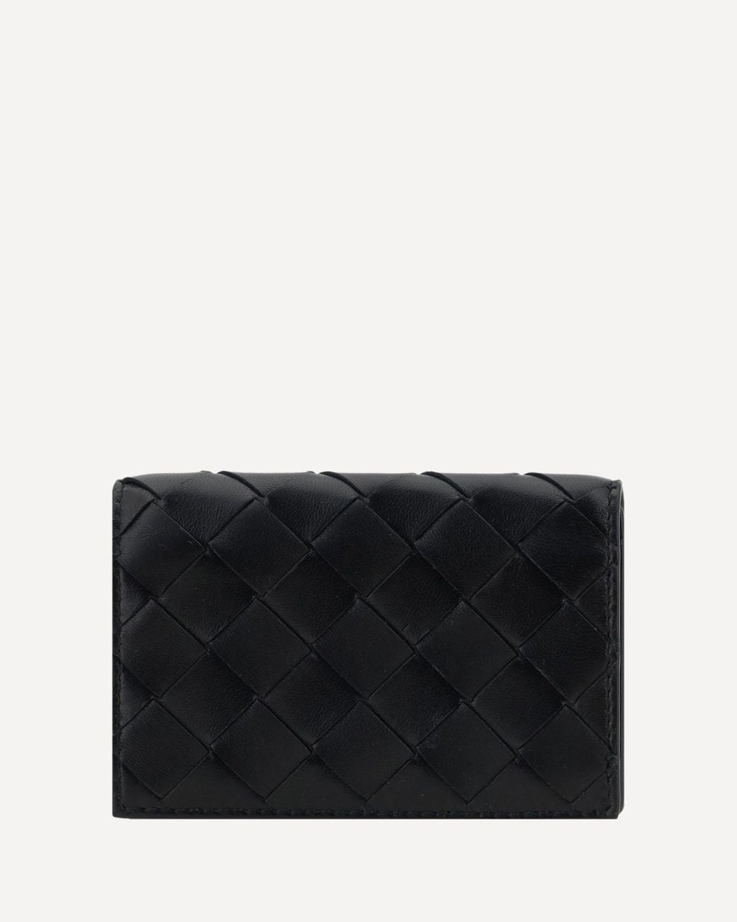 Bottega Veneta Black Leather Card Holder