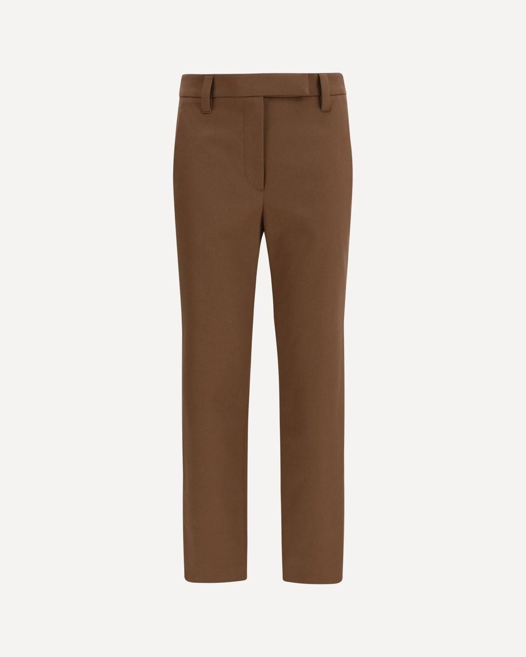 Brunello Cucinelli Brown Straight-Leg Cotton Pants