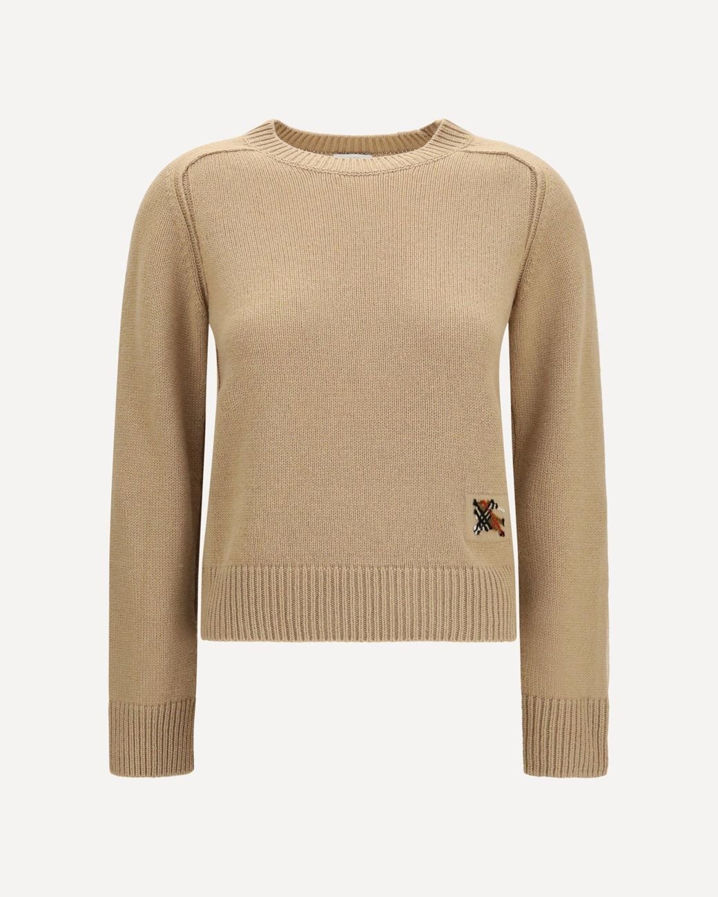 Burberry Natural Wool And Cashmere Sweater