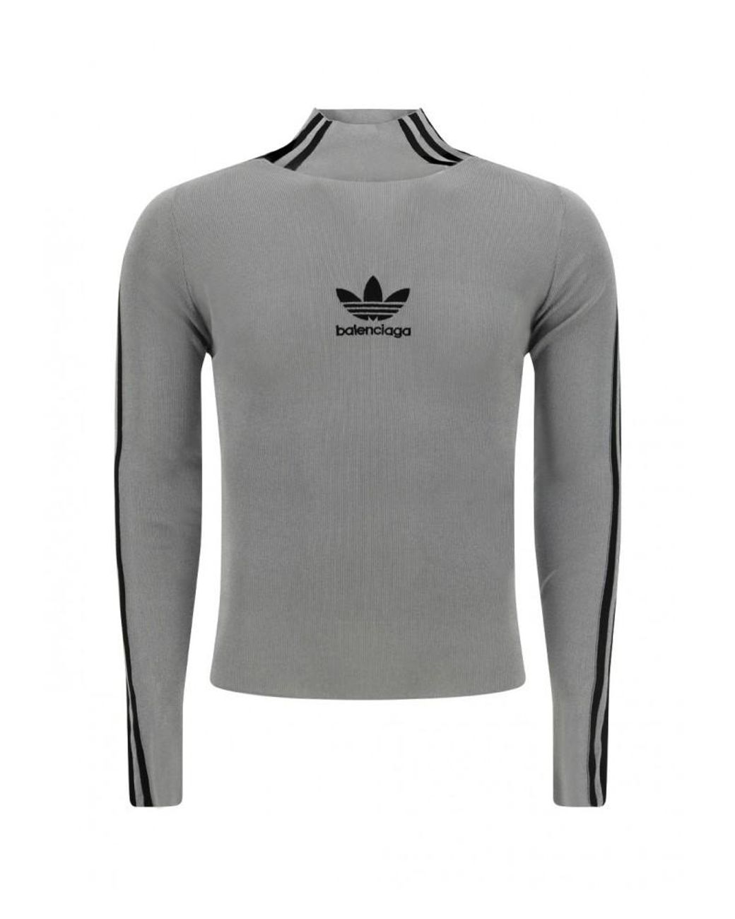 Balenciaga X Adidas Turtleneck Jersey in Gray for Men | Lyst