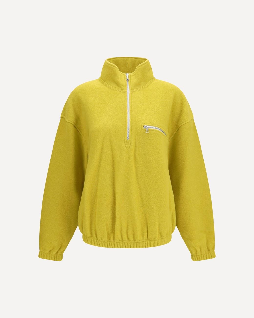 Rier Yellow Polar High-Neck Zip Jacket