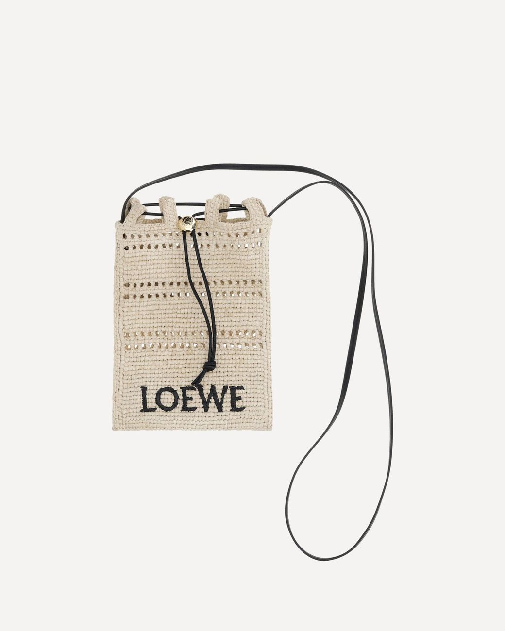 Loewe White Raffia Shoulder Bag