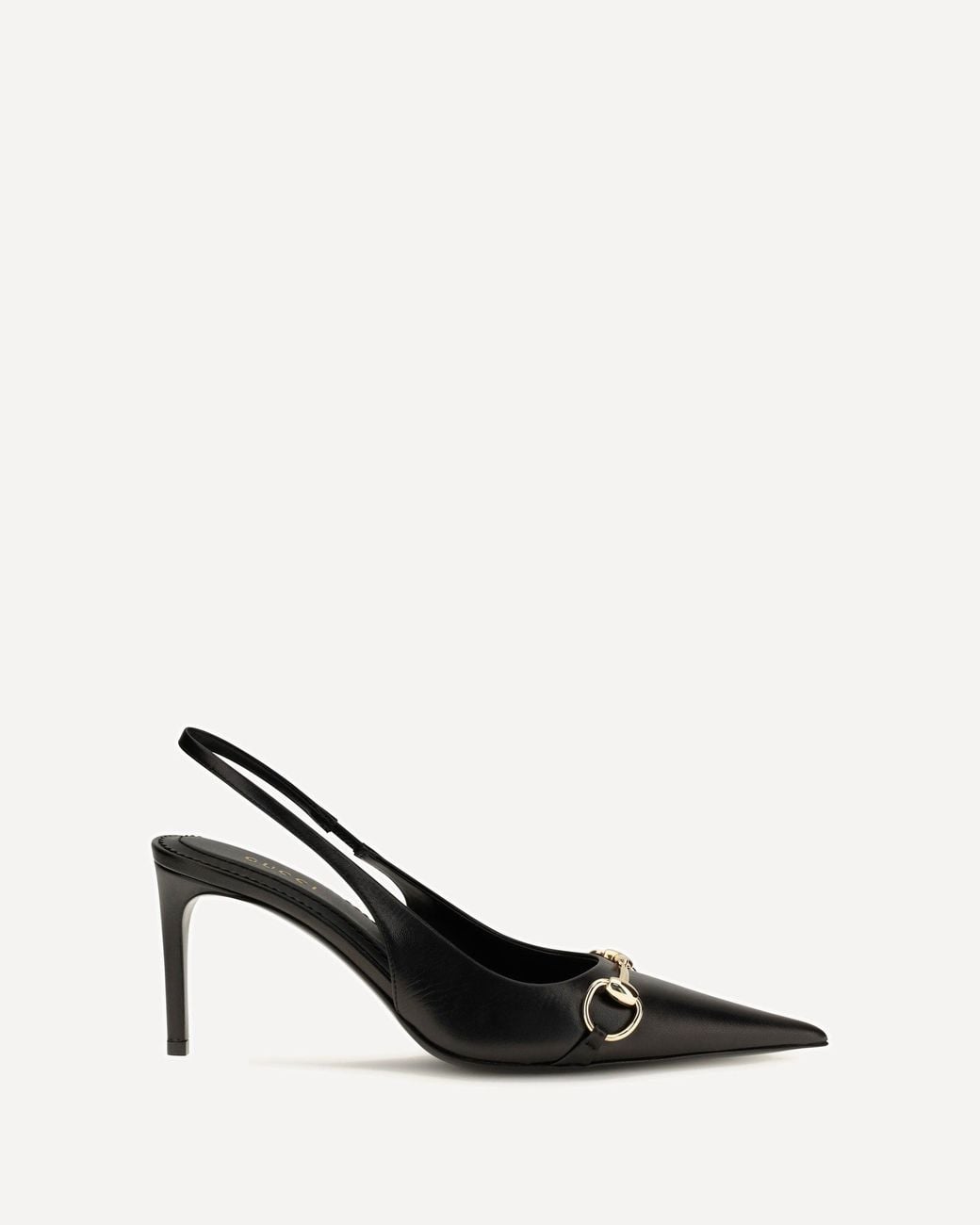 Gucci Black Slingback Pumps With Strap