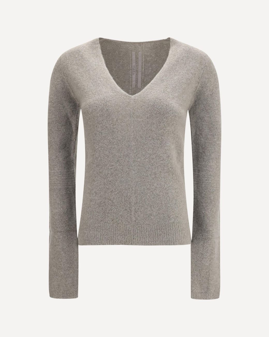 Rick Owens Gray V-Neck Sweater