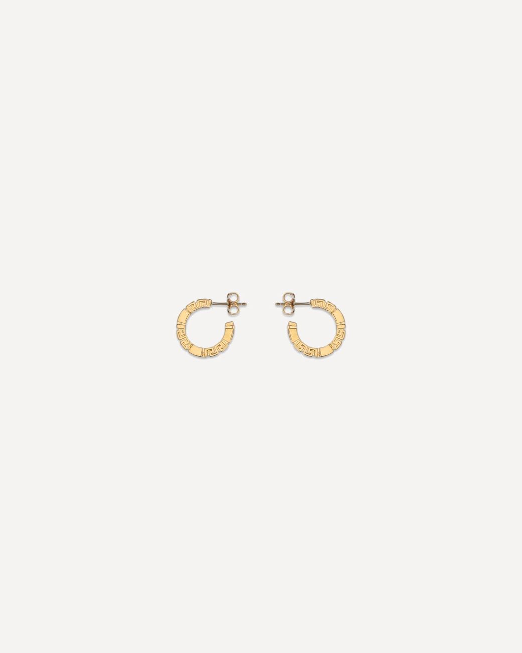 Versace White Greca Motif Earrings