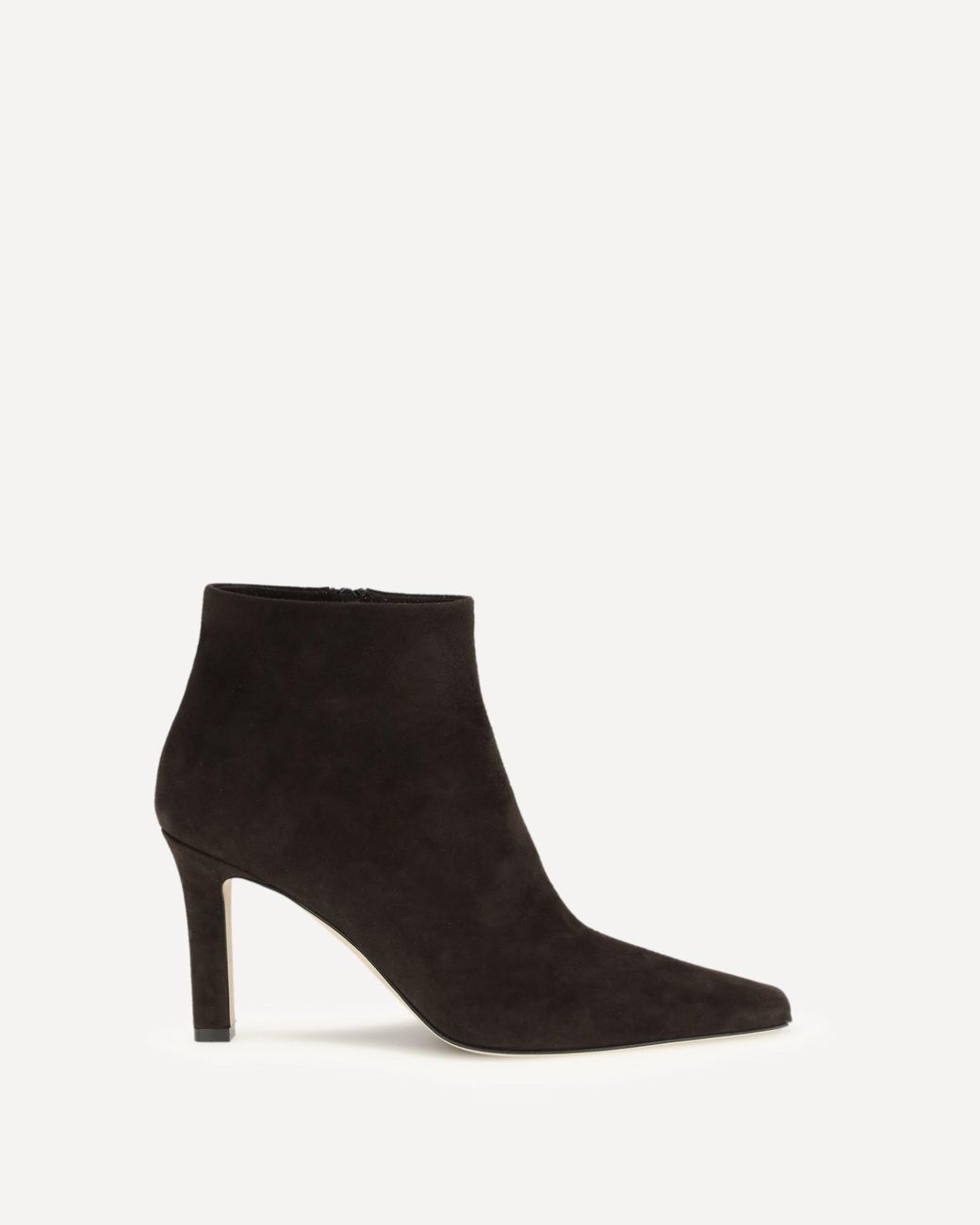 The Row Black Squared Toe Nappa Leather Ankle Boots