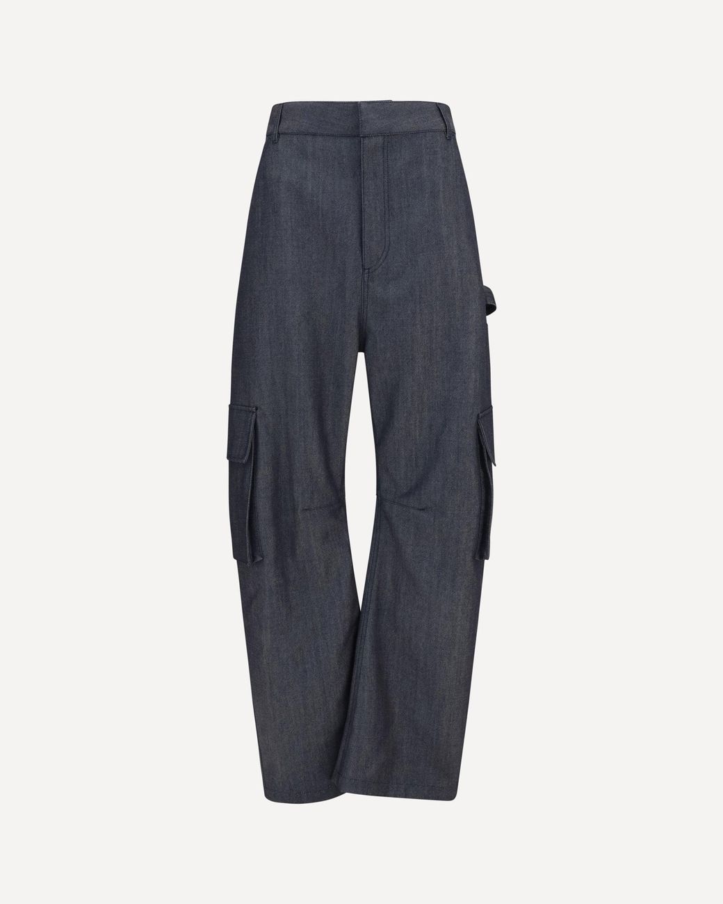 Balenciaga Blue Denim Print Cargo Pants