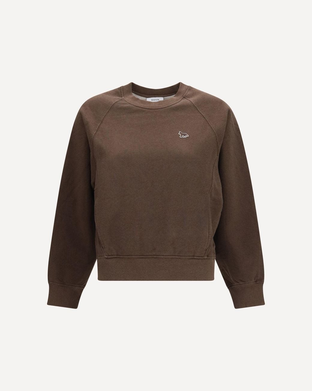 Maison Kitsuné Brown Baby Fox Open-Pocket Sweatshirt