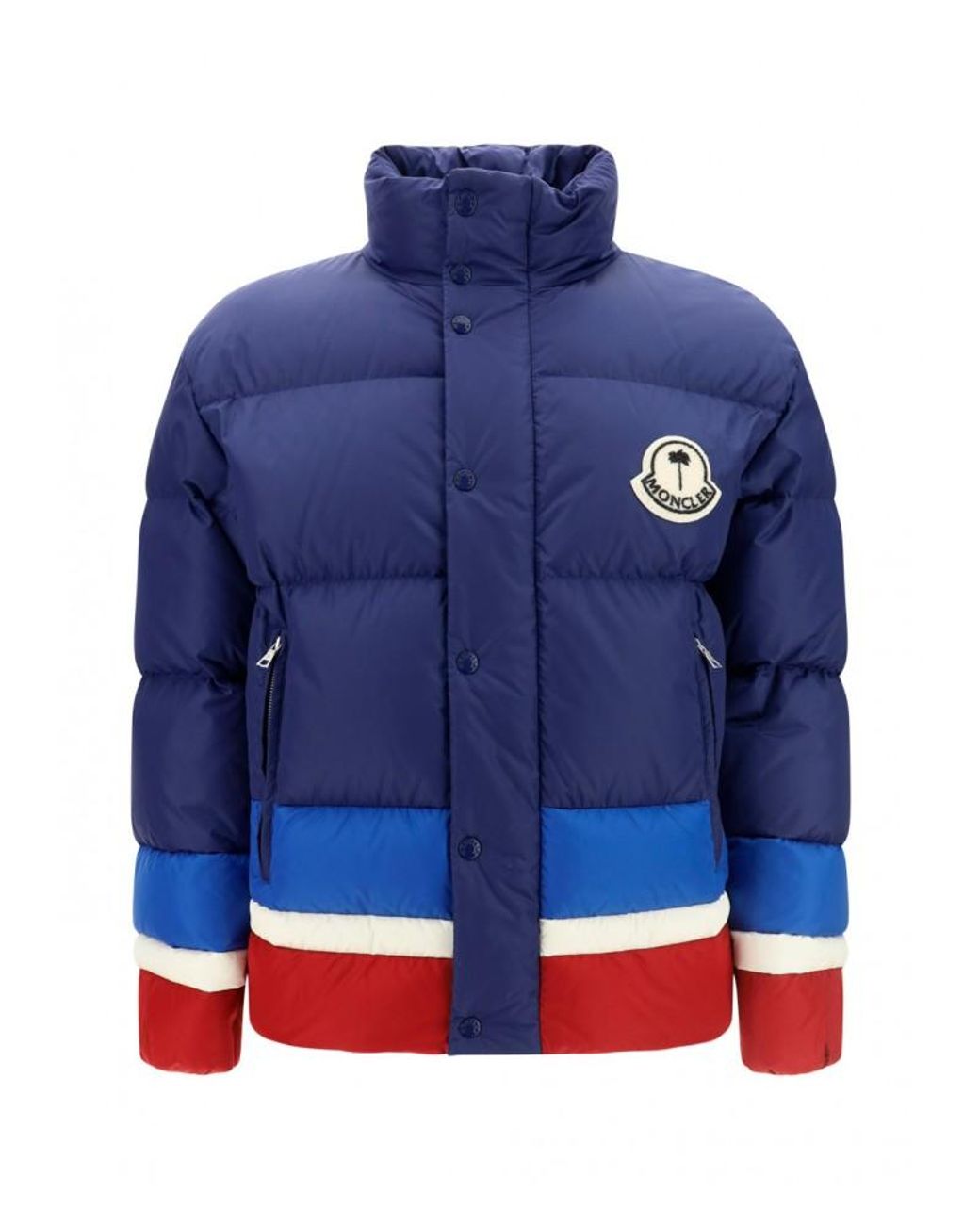 8 MONCLER PALM ANGELS Palm Angels X Moncler Denneny Down Jacket in Blue ...