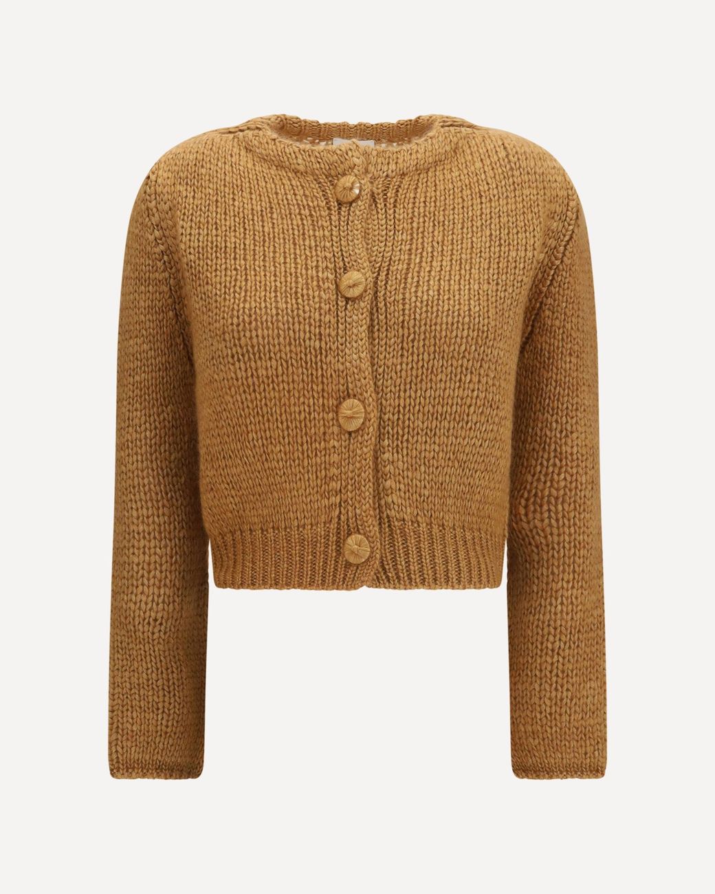 Forte_forte Brown Forte_Forte Chunky Knit Cardigan With Buttons