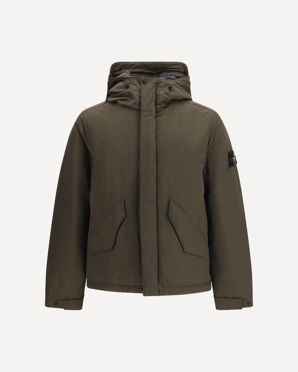 Stone Island Green Padded Micro Twill Jacket for men
