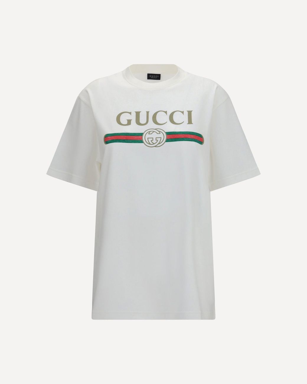 Gucci White Cotton And Silk Jersey T-Shirt