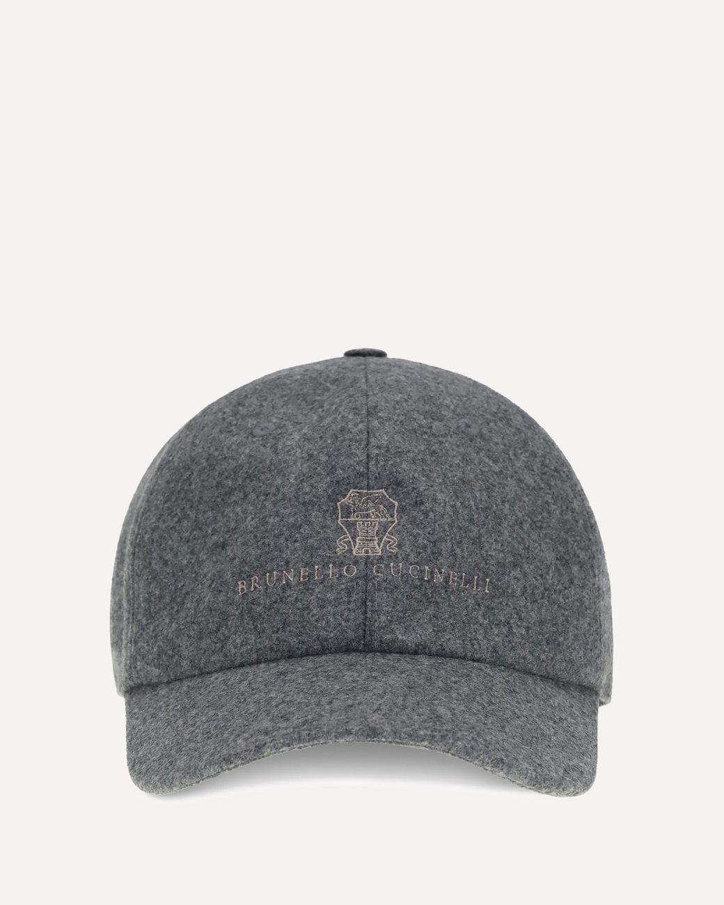 Brunello Cucinelli Gray Logo Baseball Hat for men