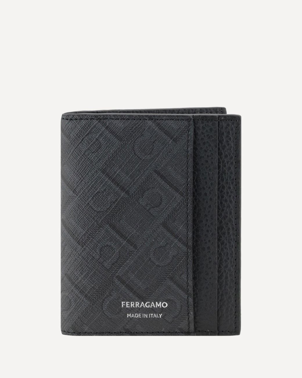 Ferragamo Black Leather Cardholder for men