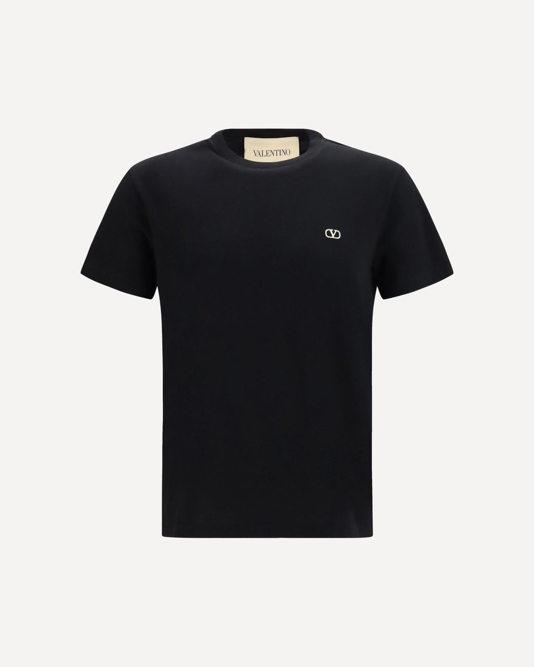 Valentino Black Cotton Vlogo T-Shirt for men