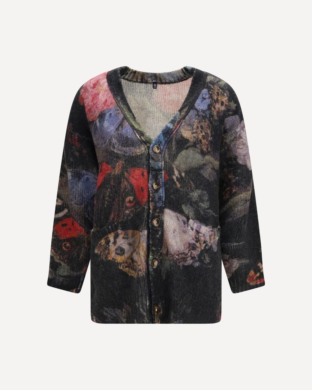 R13 Black Oversized Cashmere Cardigan