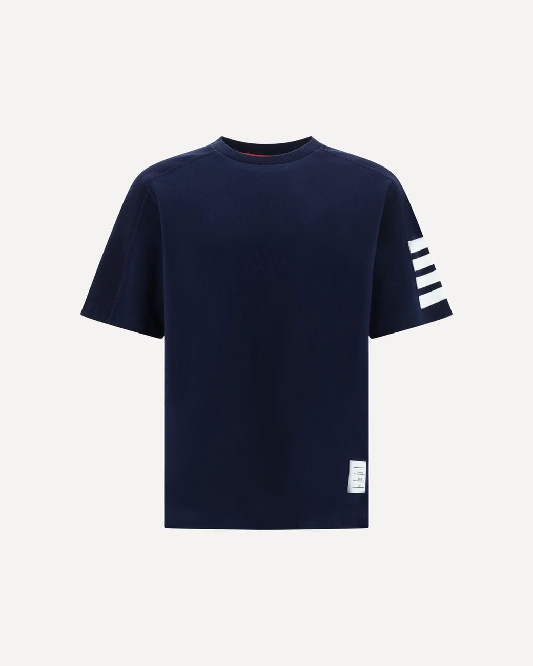 Thom Browne Blue T-Shirt With Horizontal Bands for men