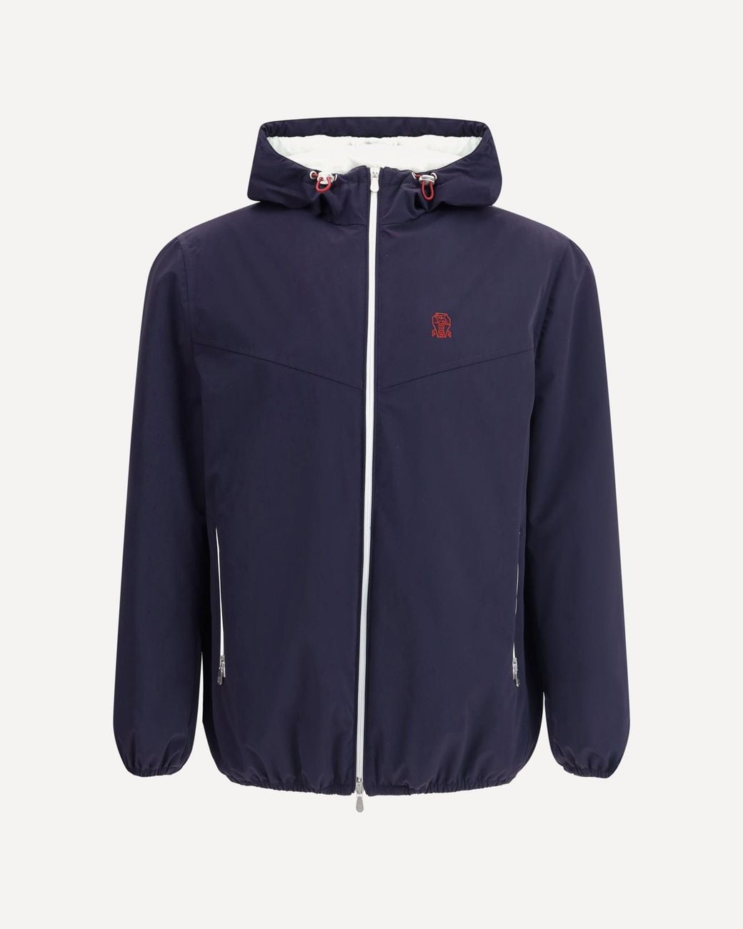Brunello Cucinelli Blue Waterproof Hooded Jacket for men