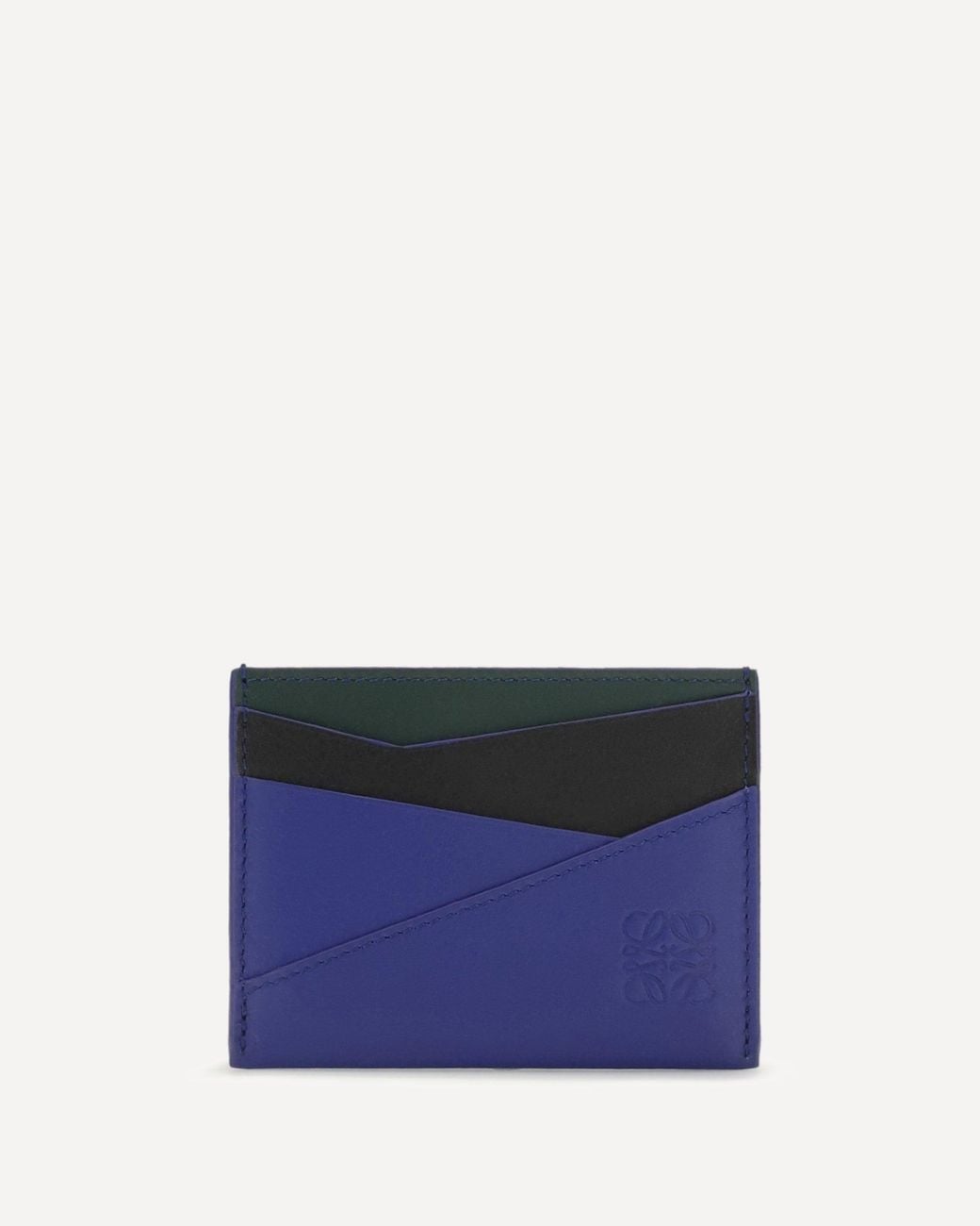 Loewe Blue Puzzle Calfskin Card Holder for men