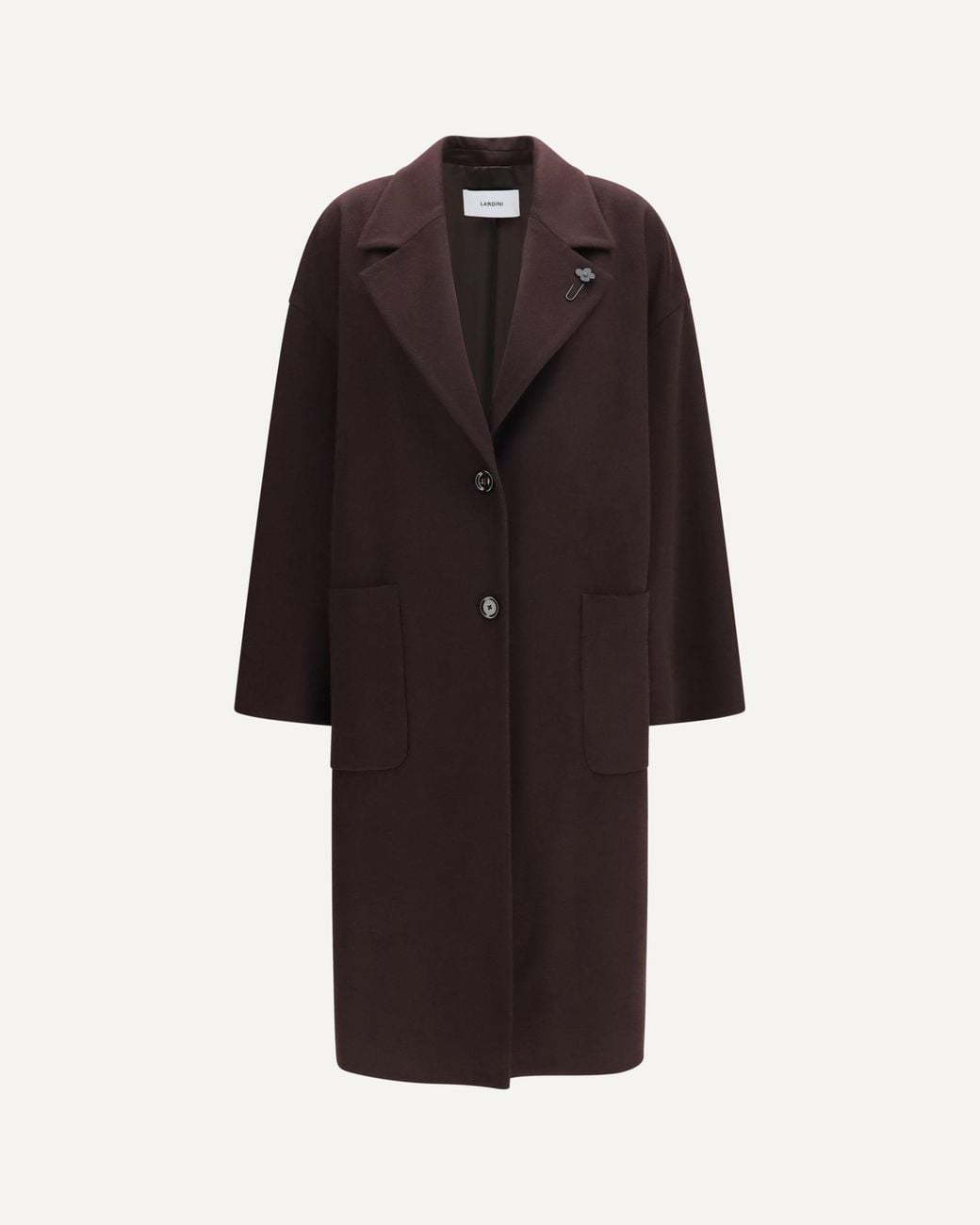 Lardini Red Long Cashmere Coat