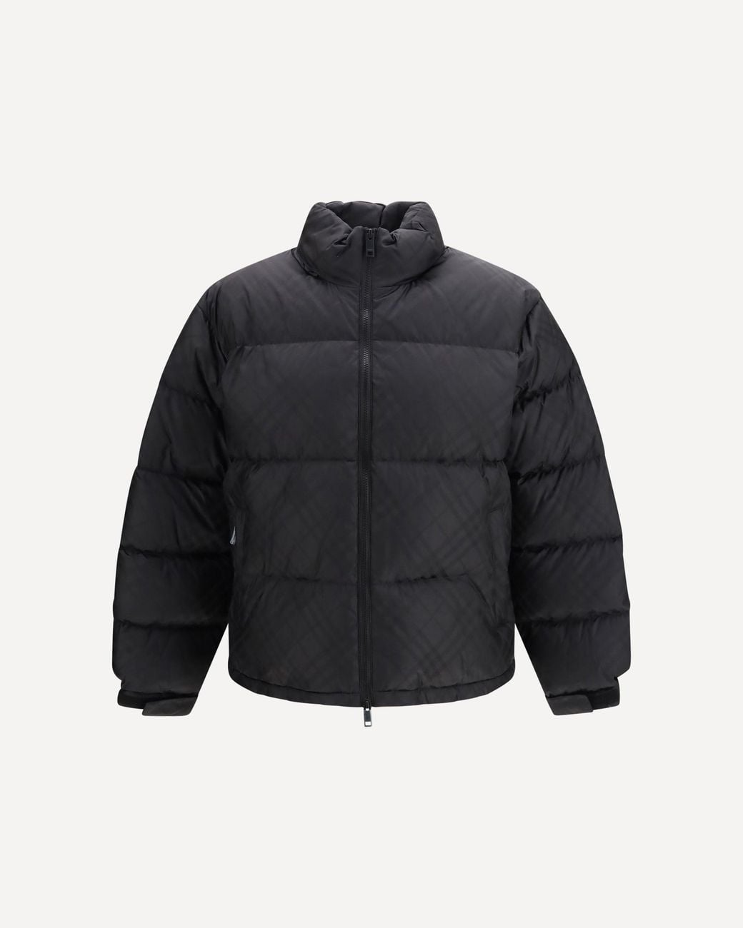 Burberry Blue Highlands Check Nylon Puffer Jacket for men