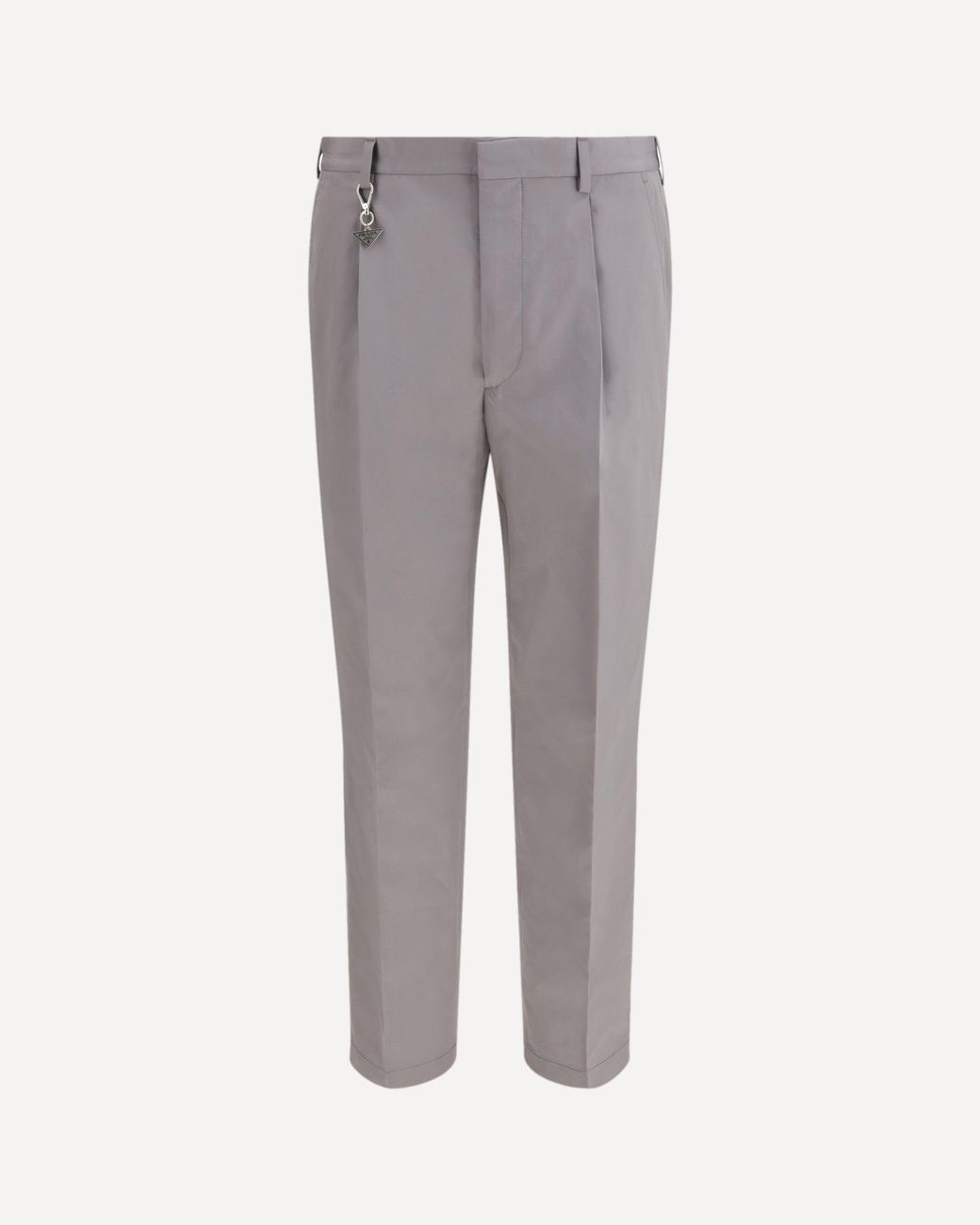 Prada Gray Tailored Cotton Poplin Pants for men