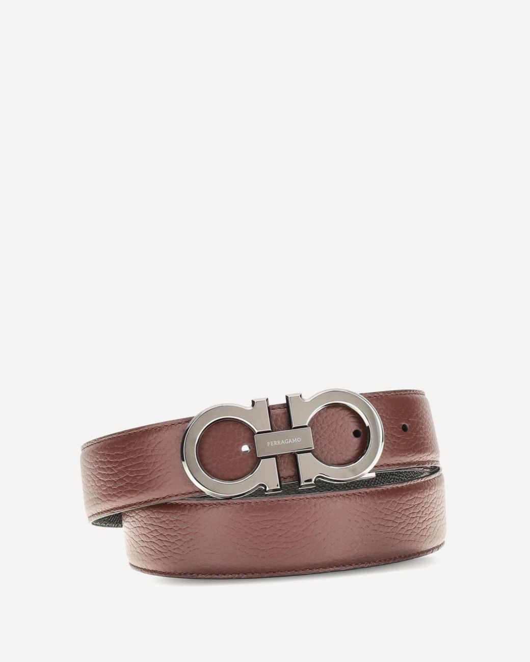 Ferragamo Pink Reversible And Adjustable Gancini Belt for men