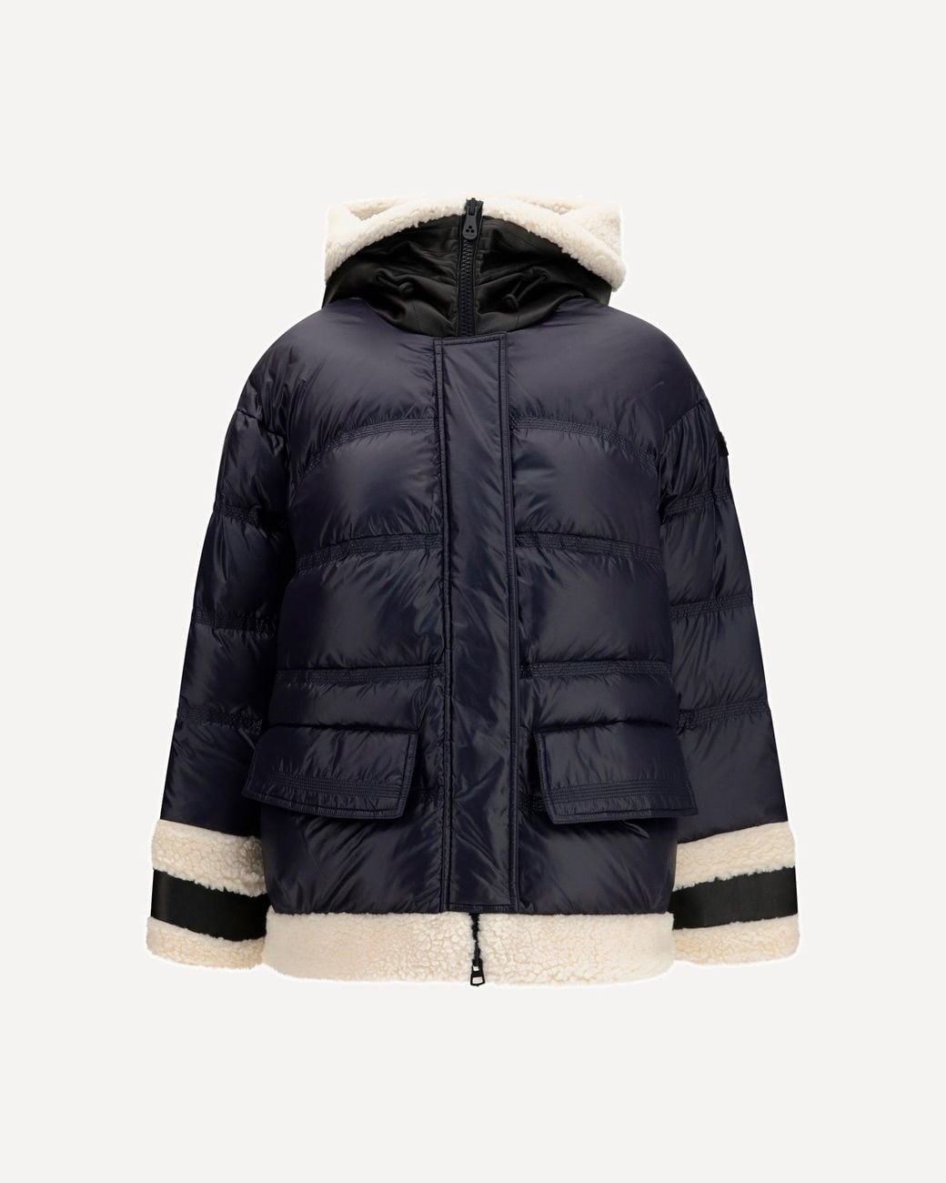Peuterey Blue Kunto Bg Faux Fur Puffer Jacket