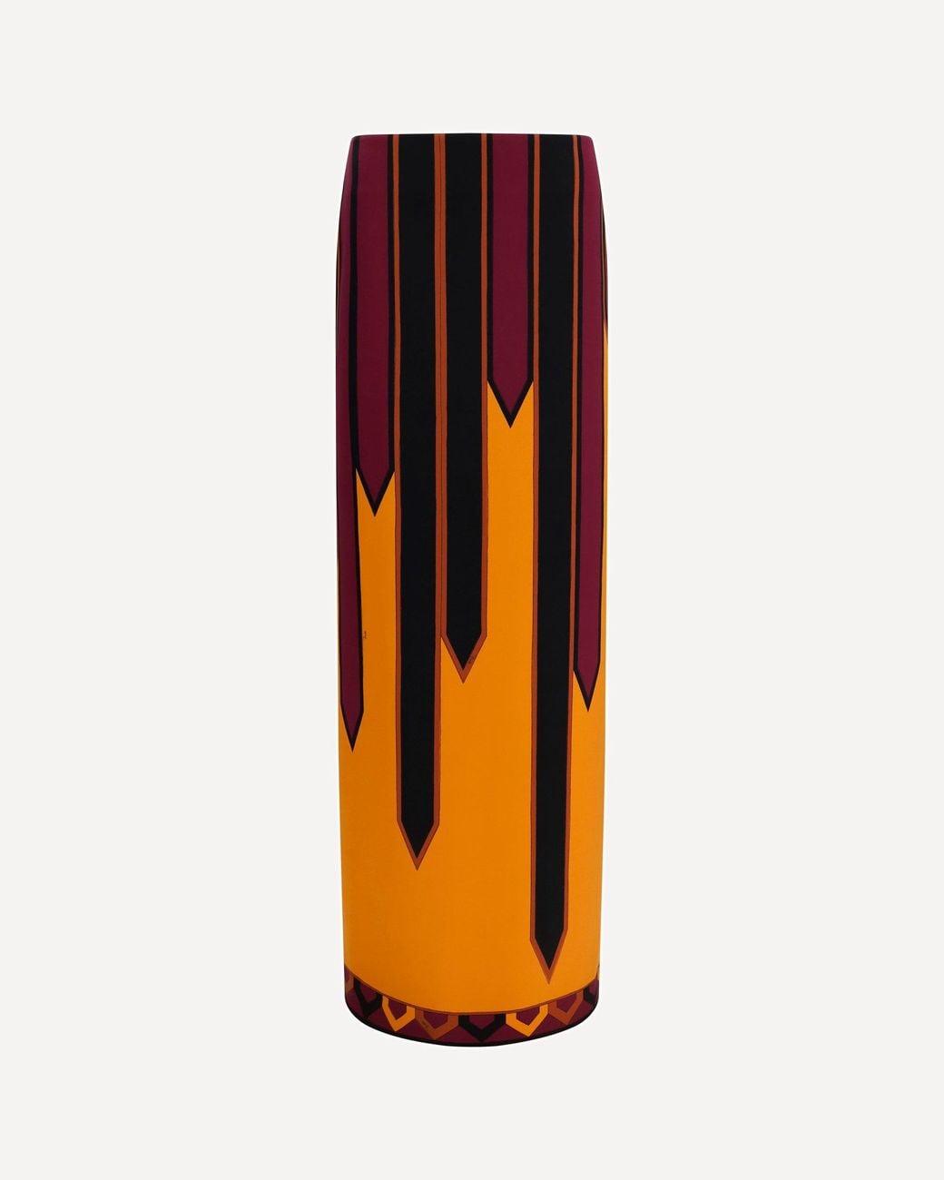 Emilio Pucci Orange Tecno Couture Long Skirt