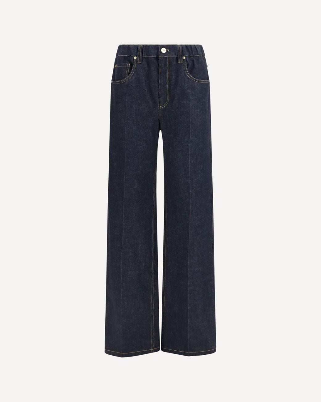 Brunello Cucinelli Blue Palazzo Denim Pants