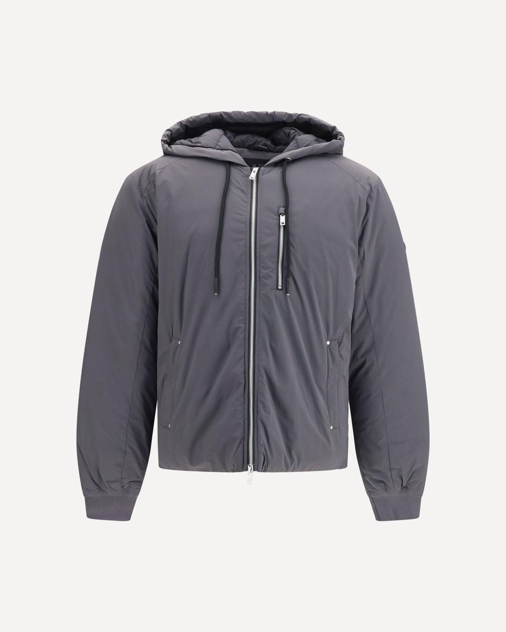 Moose Knuckles Gray Hooded Down Jacket for men