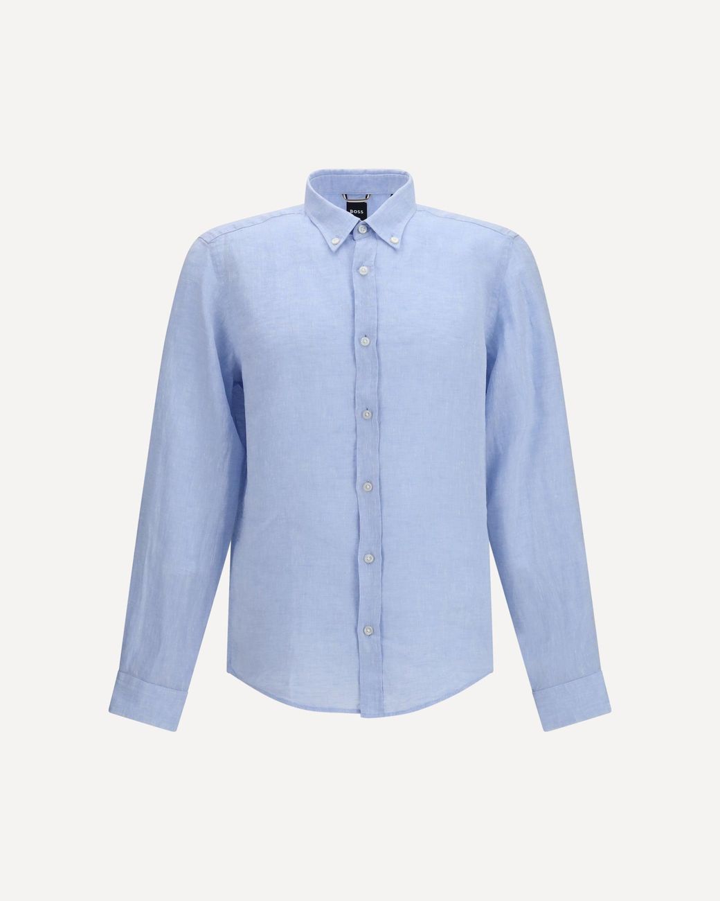Boss Blue Regular-Fit Linen Shirt for men