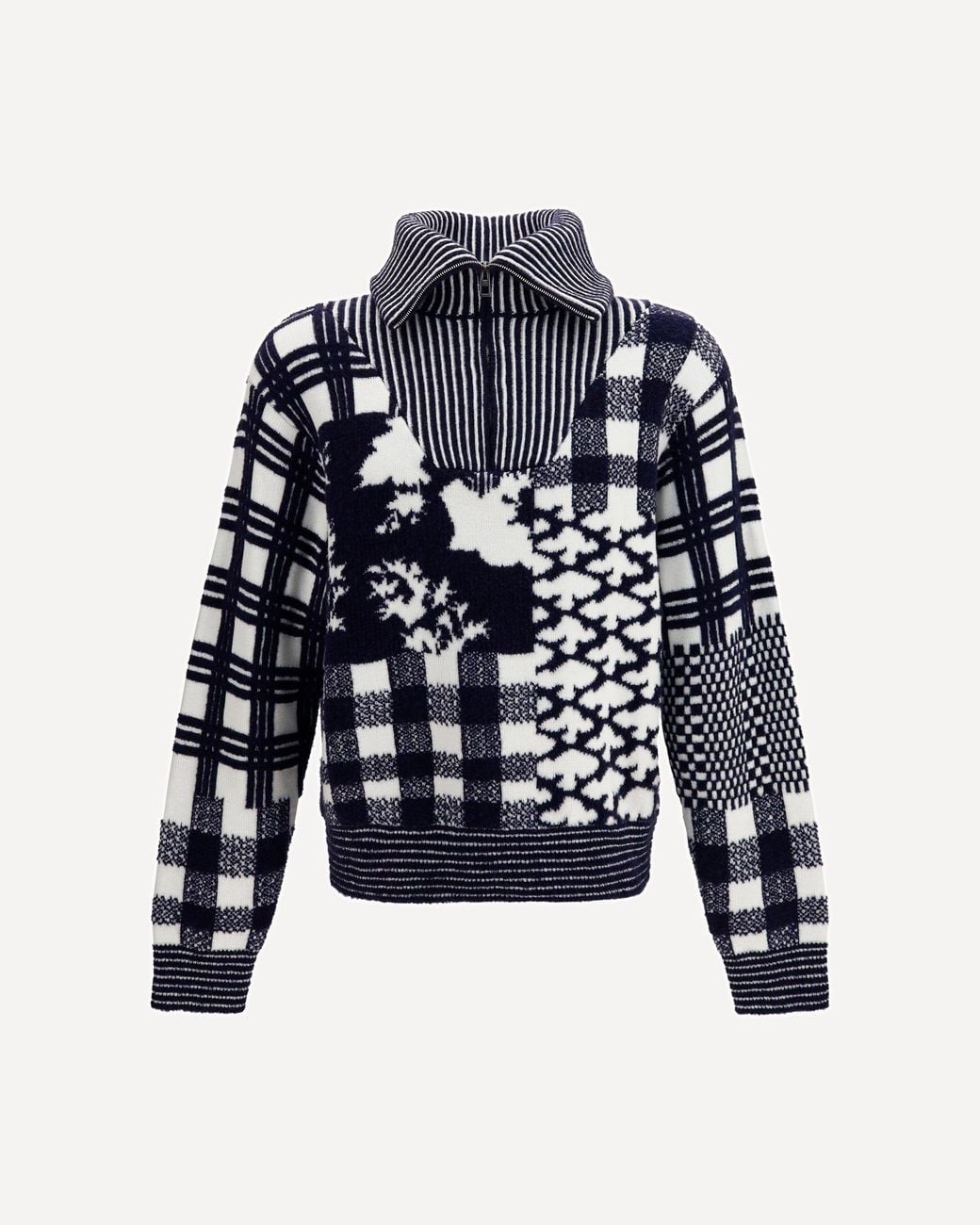 Loewe Blue Wool Zip Sweater for men