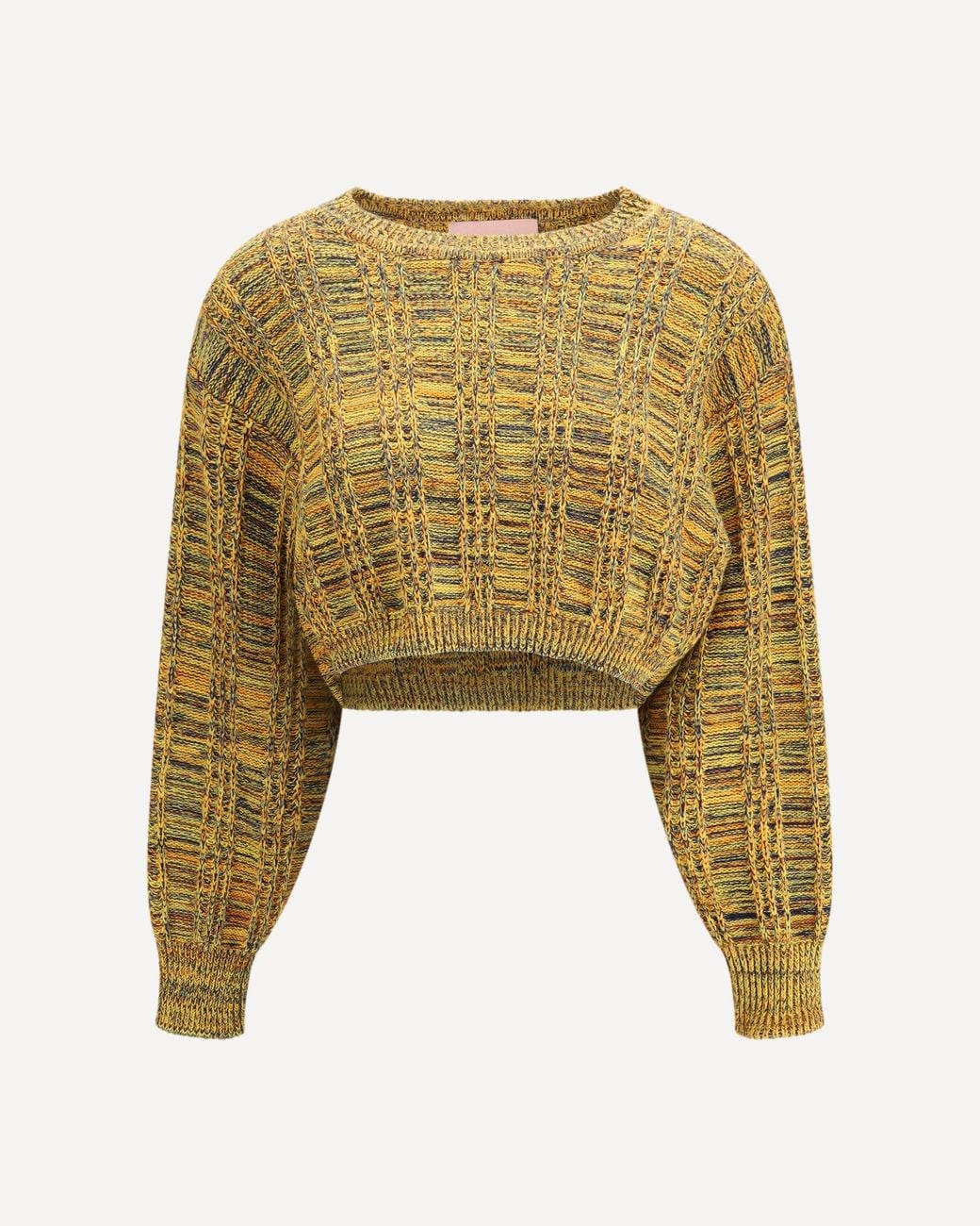 Kristina Ti Green Groove Crop Sweater