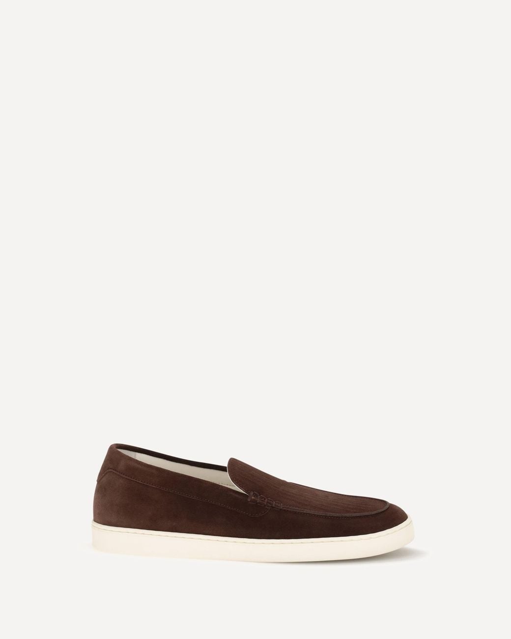 Brunello Cucinelli White Suede Loafers for men