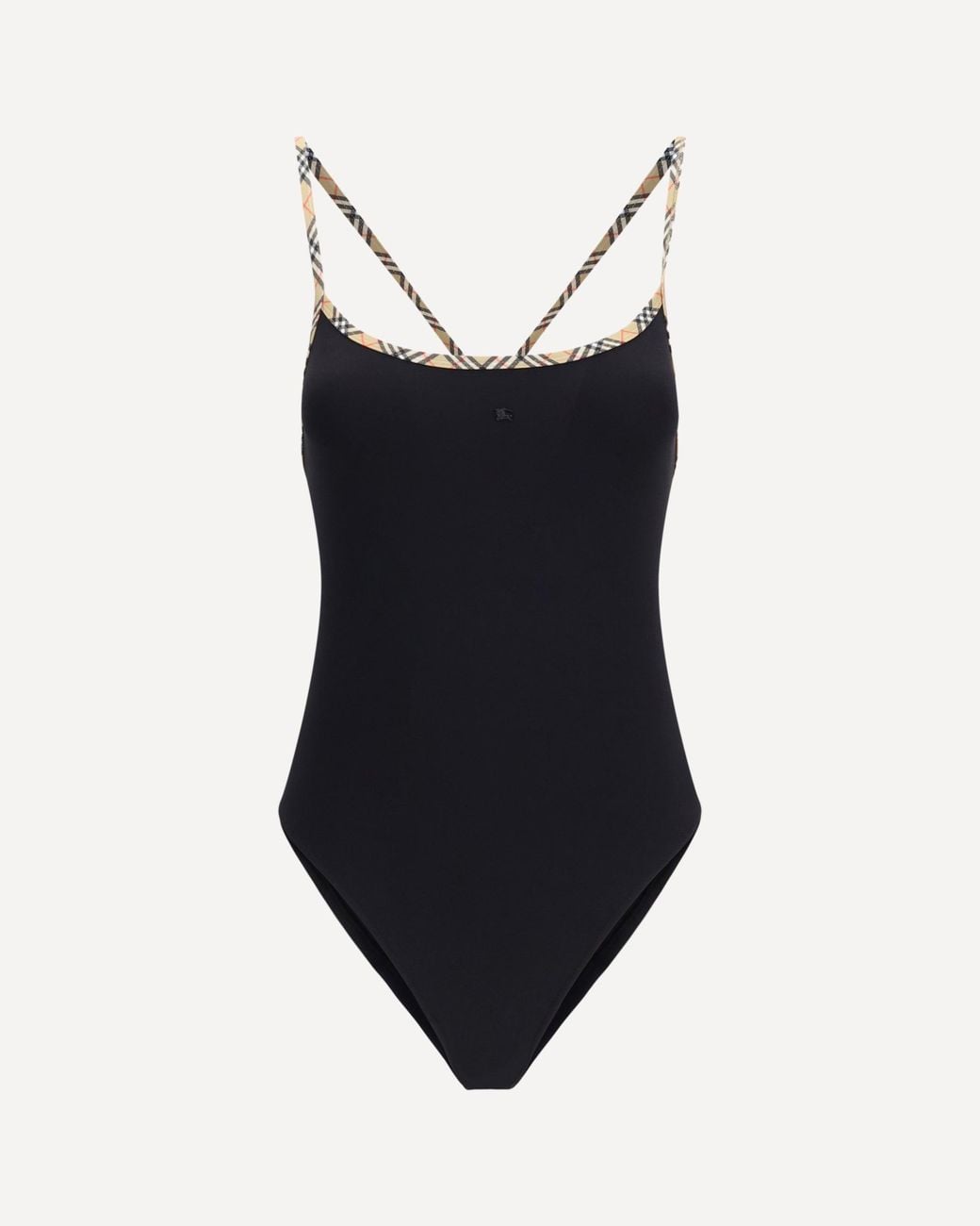 Burberry Blue Check Trim Swimsuit
