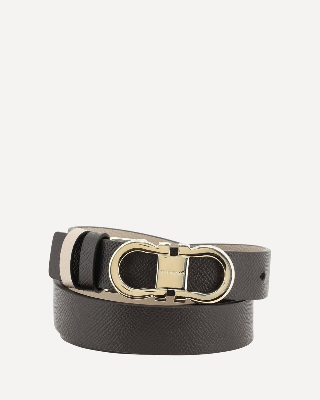 Ferragamo Black Leather Belt