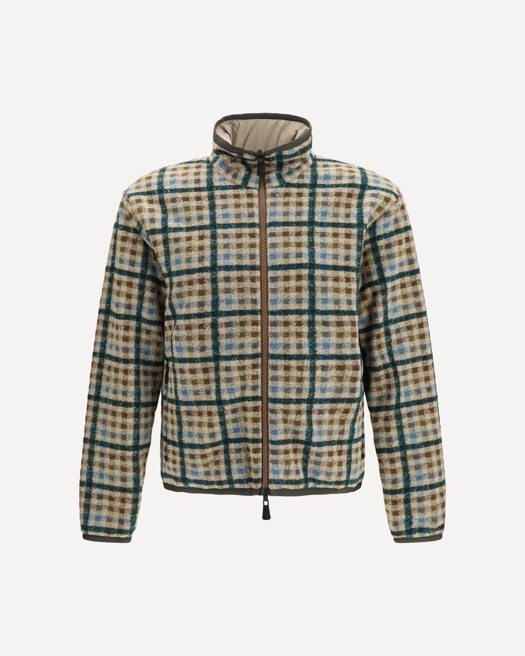 Moncler Green Reversible Teddy-Effect Zip Sweatshirt for men