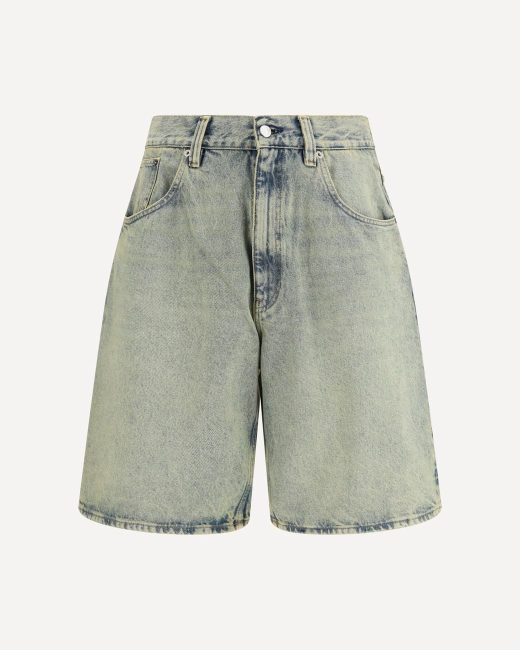 sunflower Gray Super Wide Denim Bermuda Shorts for men