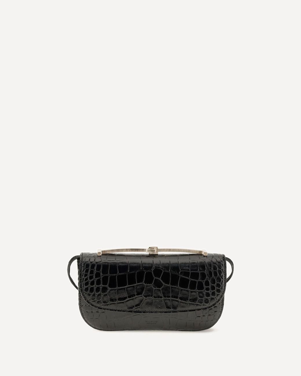 Tom Ford Black Crocodile-Print Leather Shoulder Bag