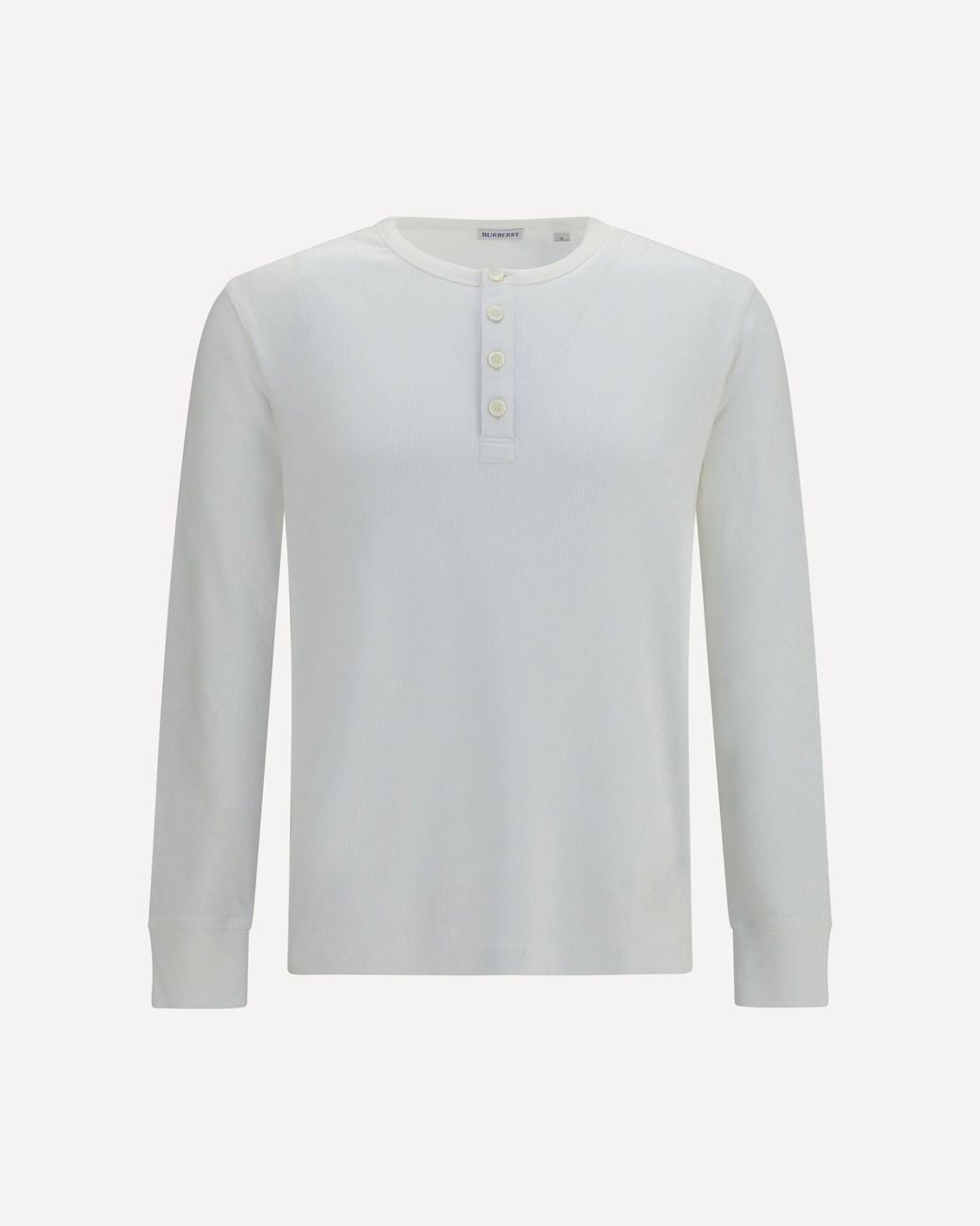 Burberry Gray Long-Sleeve Cotton Top for men