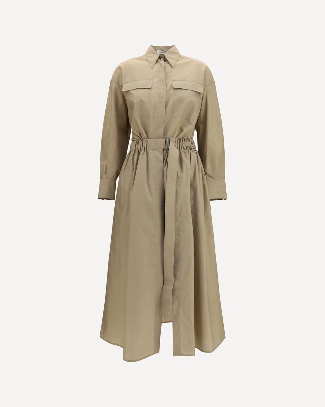 Brunello Cucinelli Natural Shirt And Skirt Dress