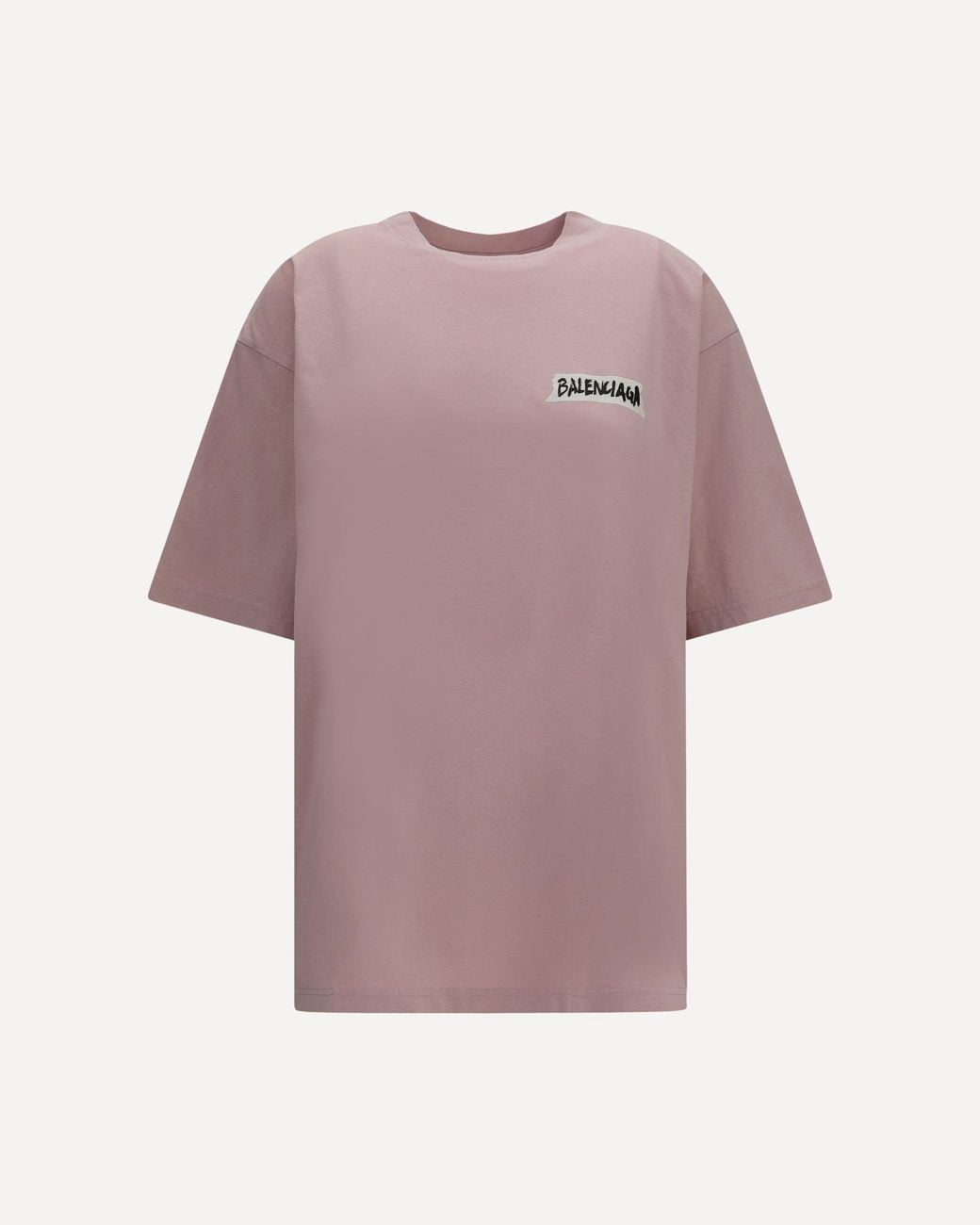 Balenciaga Pink Logo-Print T-Shirt