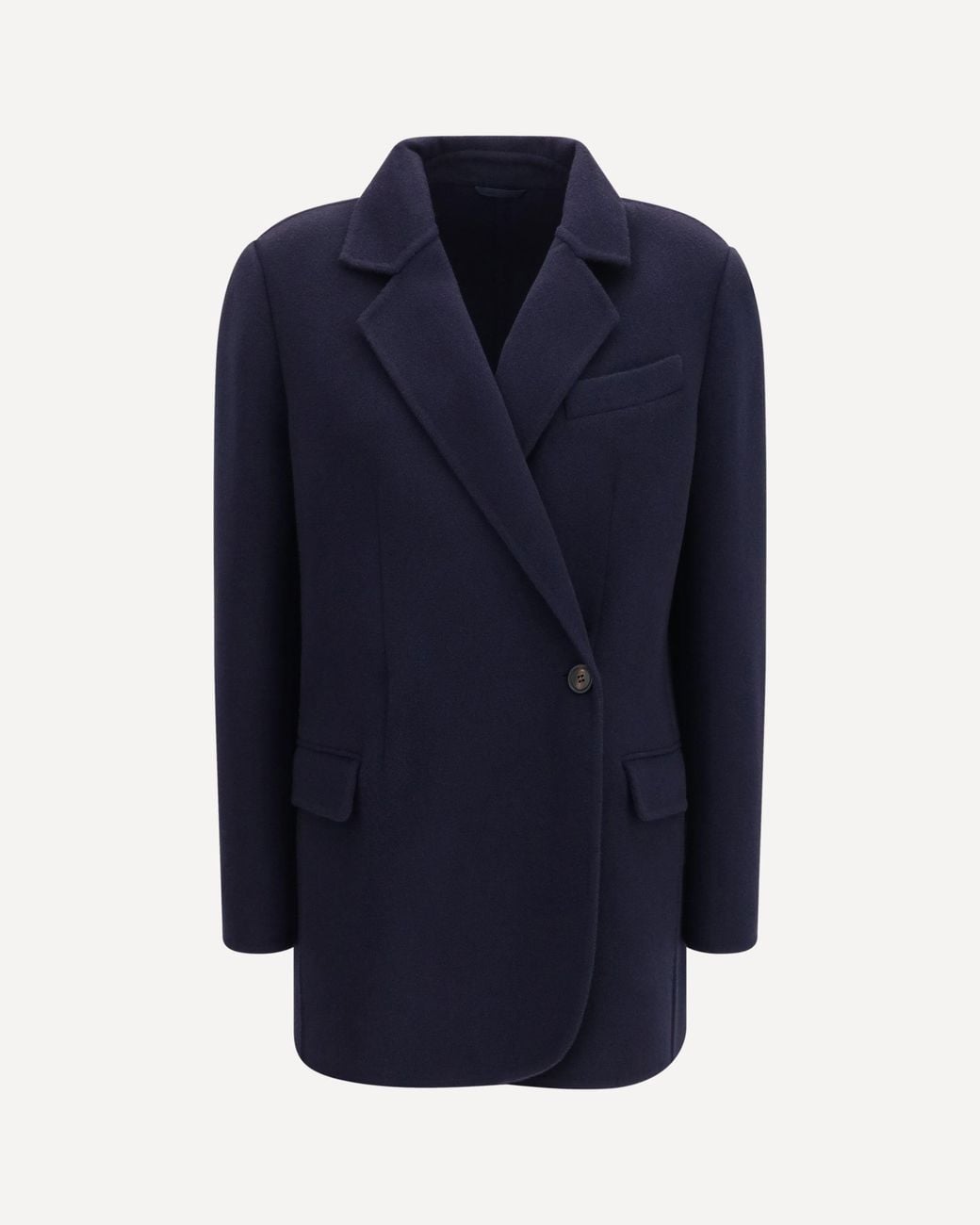 Brunello Cucinelli Blue Single-Breasted Wool And Cashmere Jacket