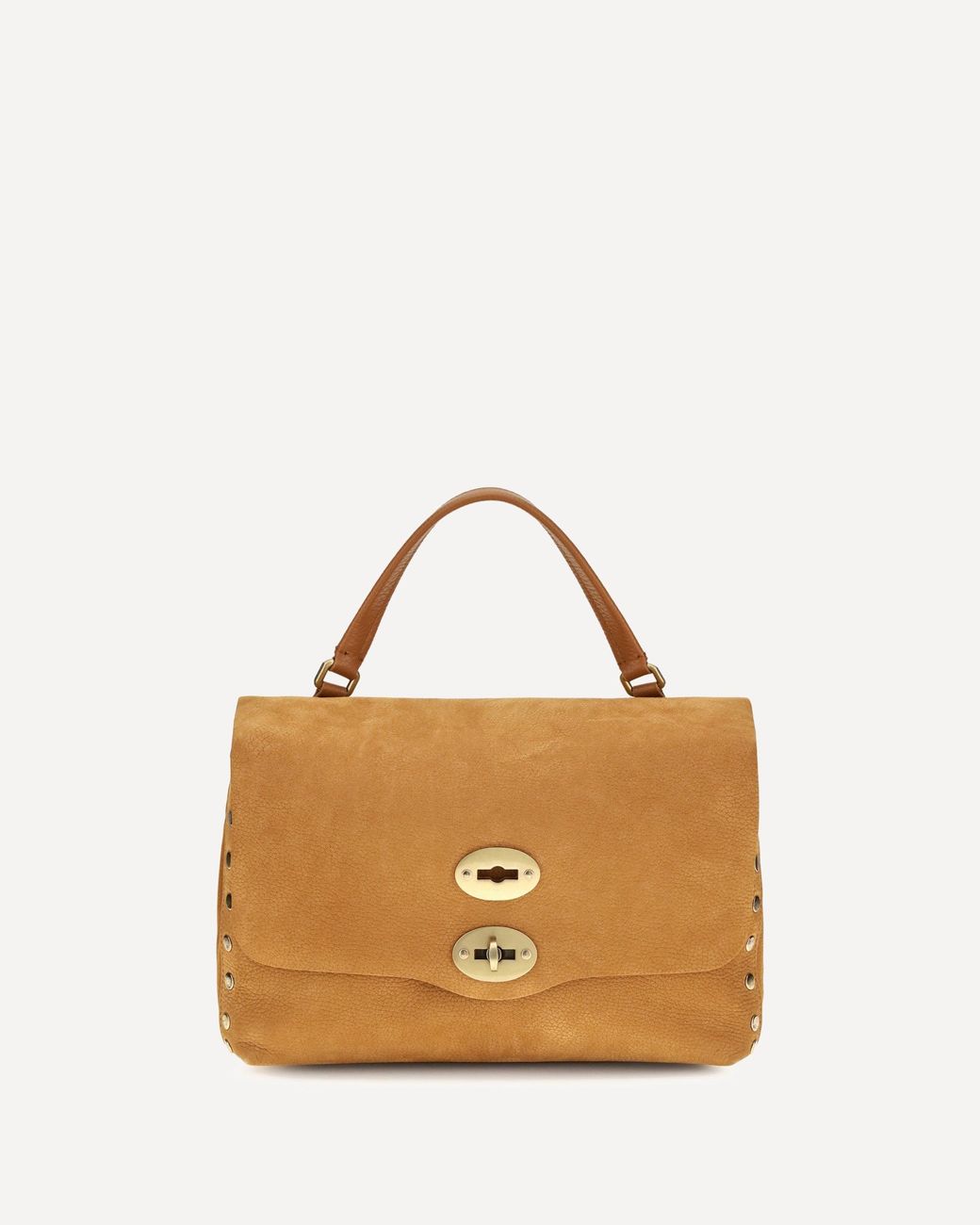 Zanellato Natural Postina Jones Suede Top Handle Bag
