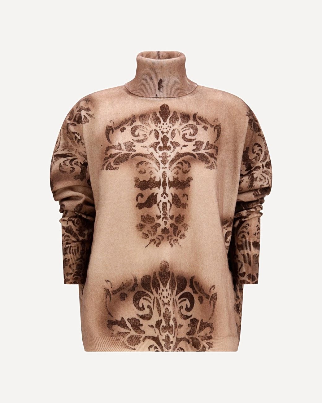 Verybusy Natural Oversized High-Neck Sweater
